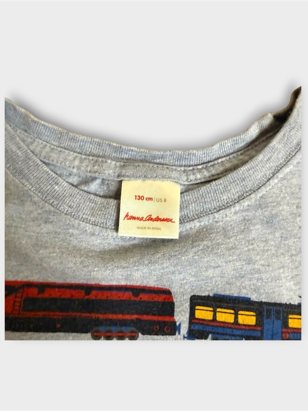 Hanna Andersson Train Graphic Blue Long Sleeve Shirt - Picture 2 of 6